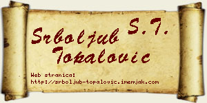 Srboljub Topalović vizit kartica